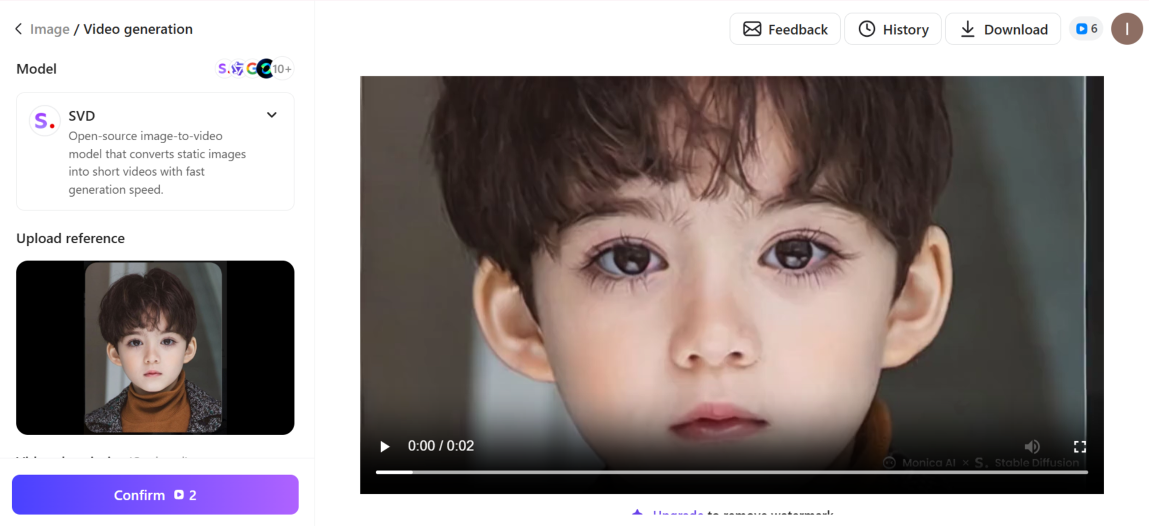 Monica - the popular picture animator online