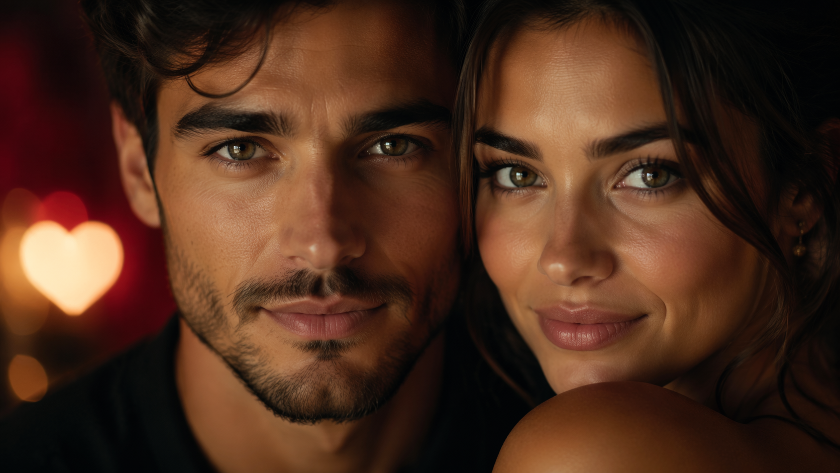 Dreamina Paar Augen AI Foto Prompt Beispiel 2: Matching Eye Highlight Portrait