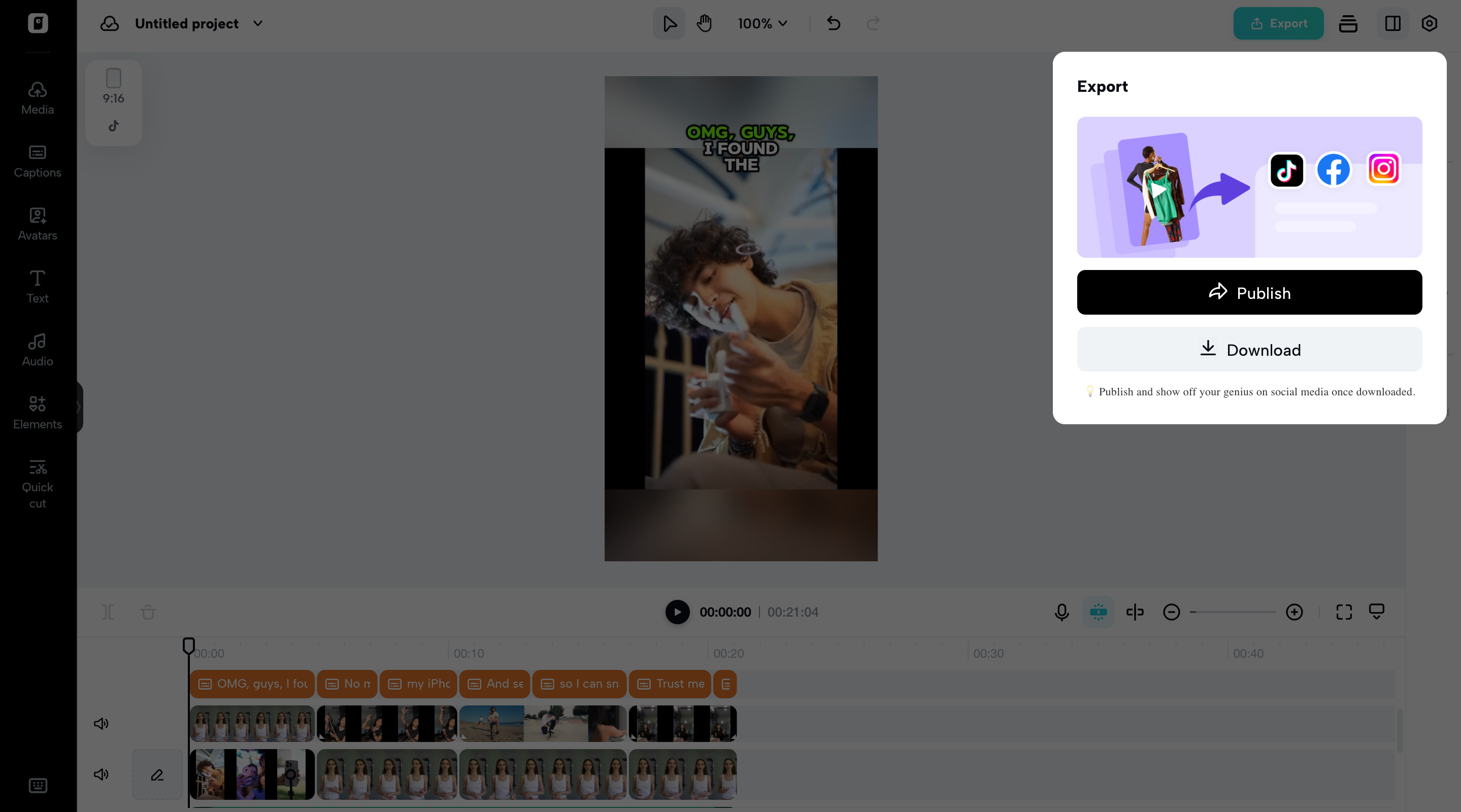 Export your video