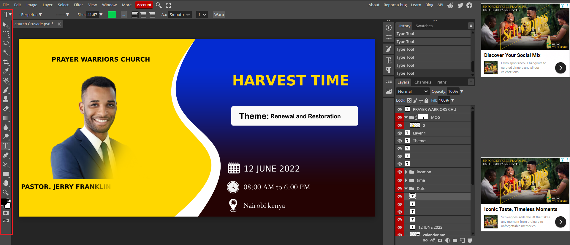 church flyer design background