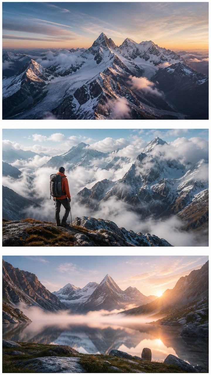 cinématique vue sur la montagne ai invite vidéo mobile hero