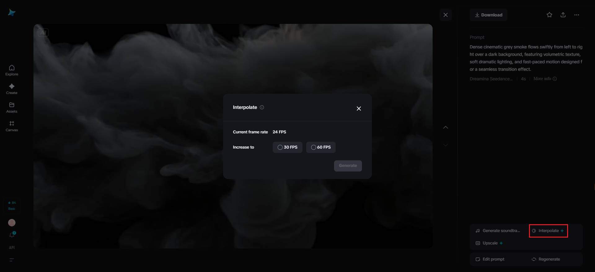 Frame interpolation