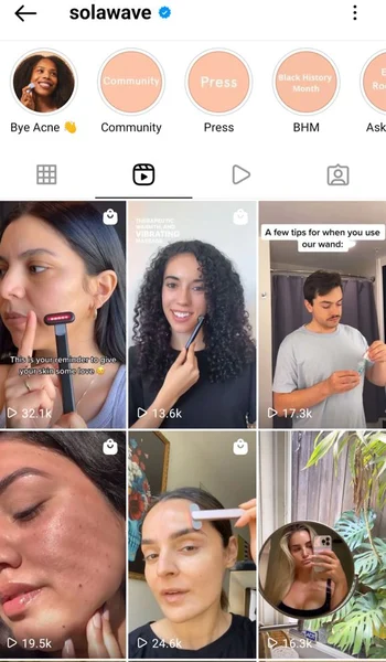 User-generated content on Instagram Reels