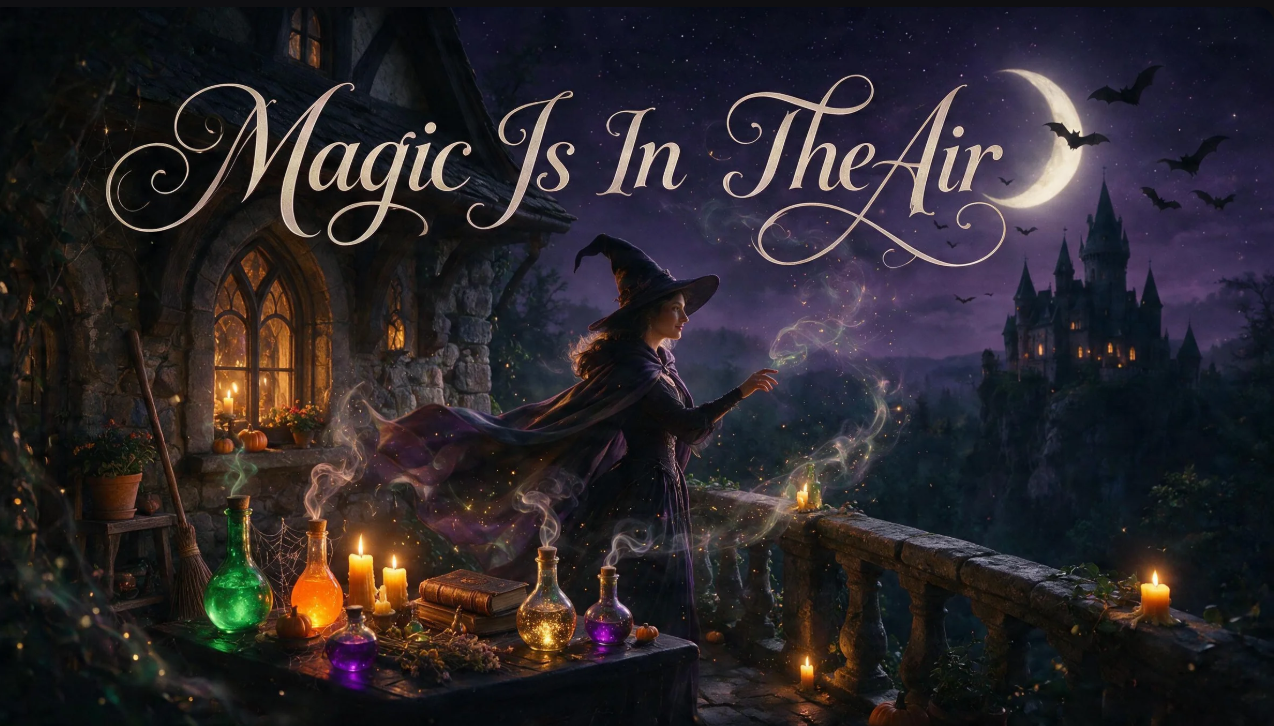 Halloween-Poster zum Thema Hexe