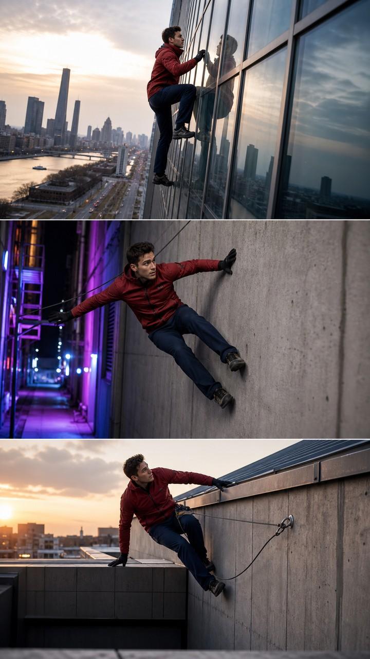 Spider-Man wall climbing mobile hero