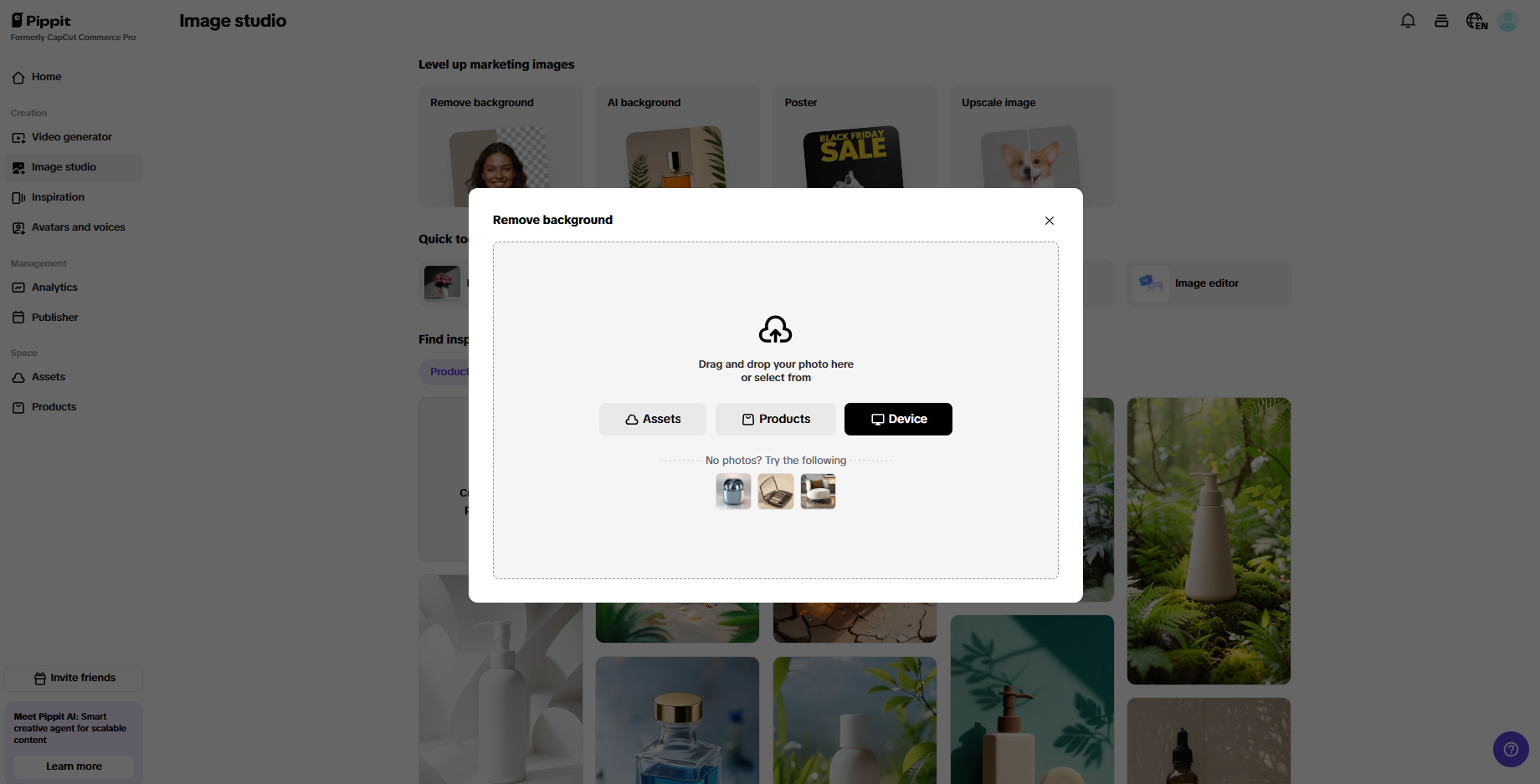 Upload your images