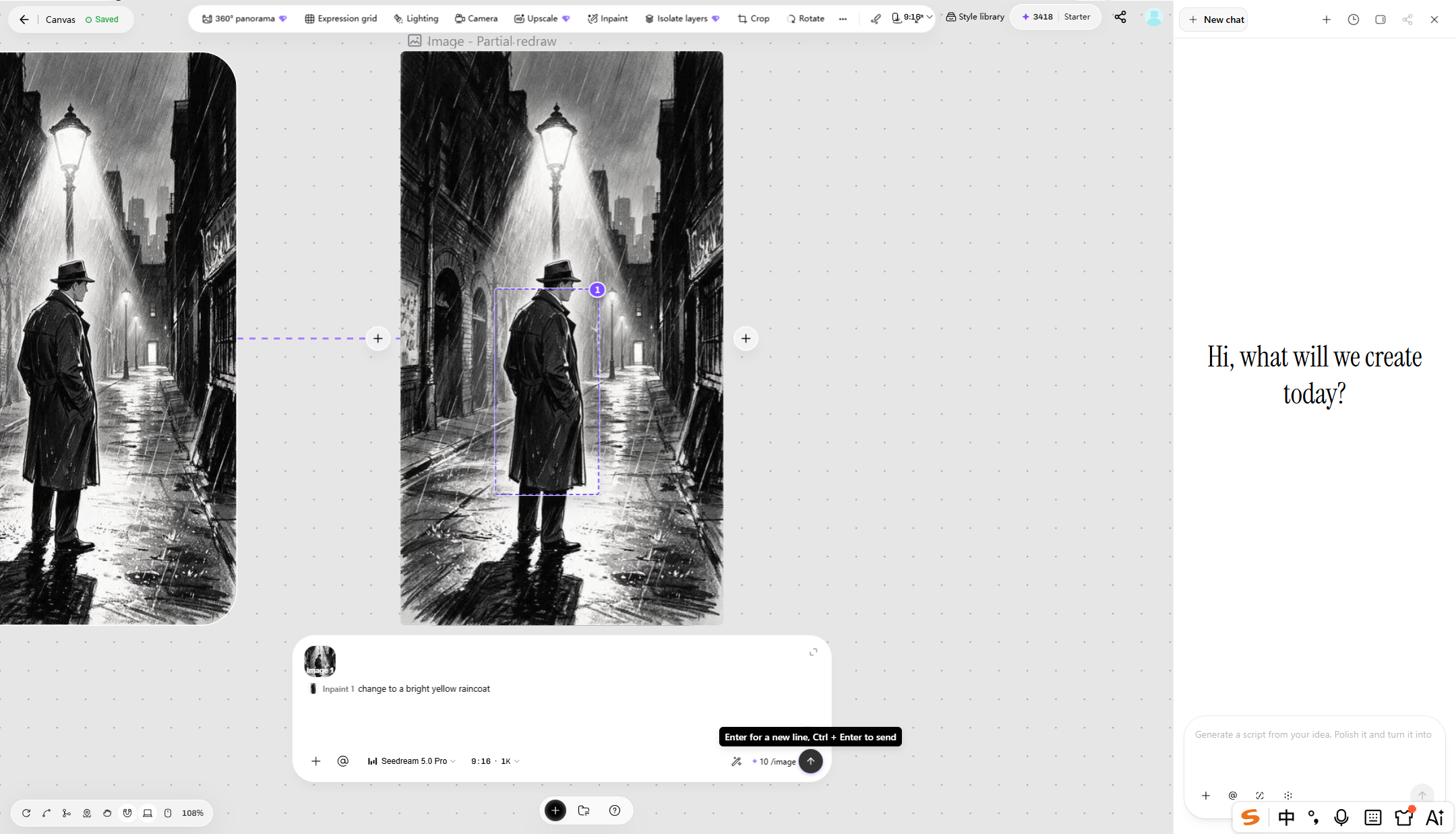 Preview and edit the image