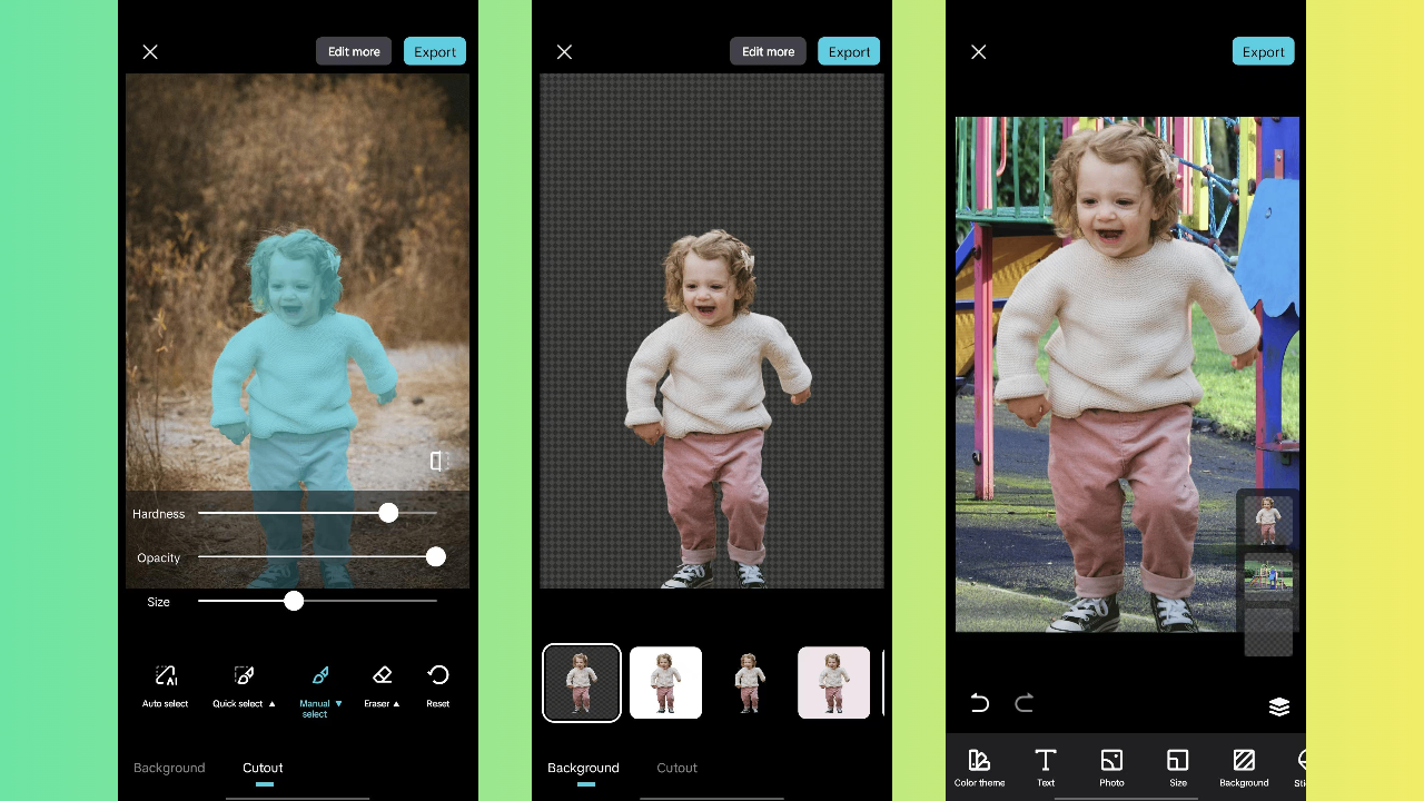 Cut and paste photos with CapCut App