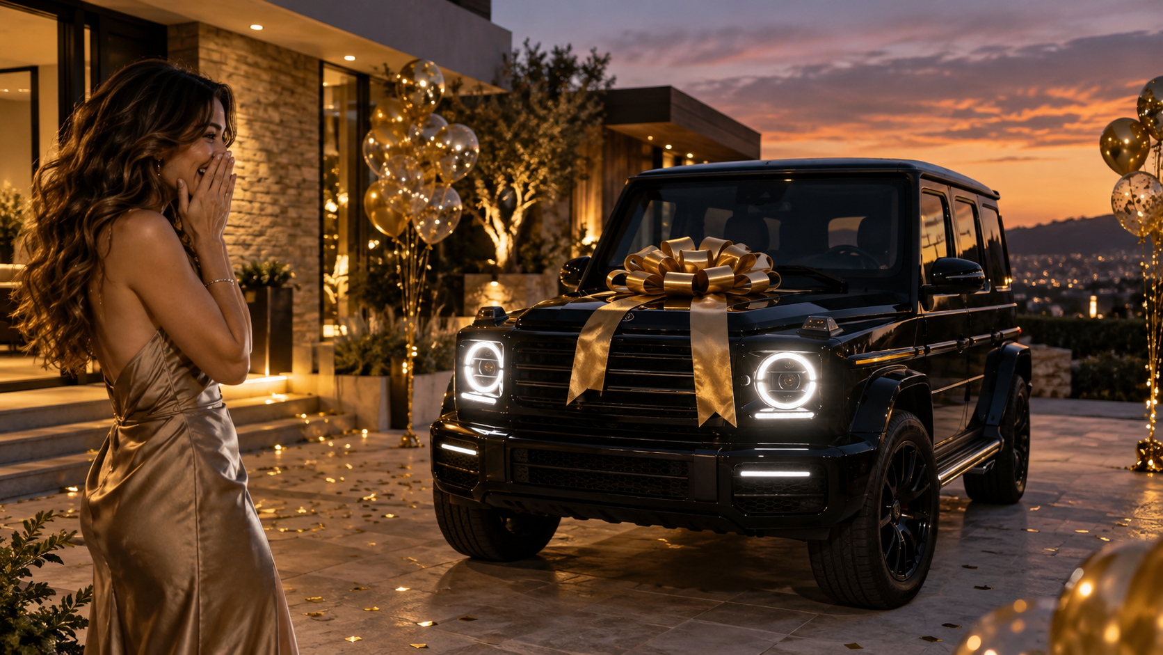 Mercedes G wagon cumpleaños escena original 1