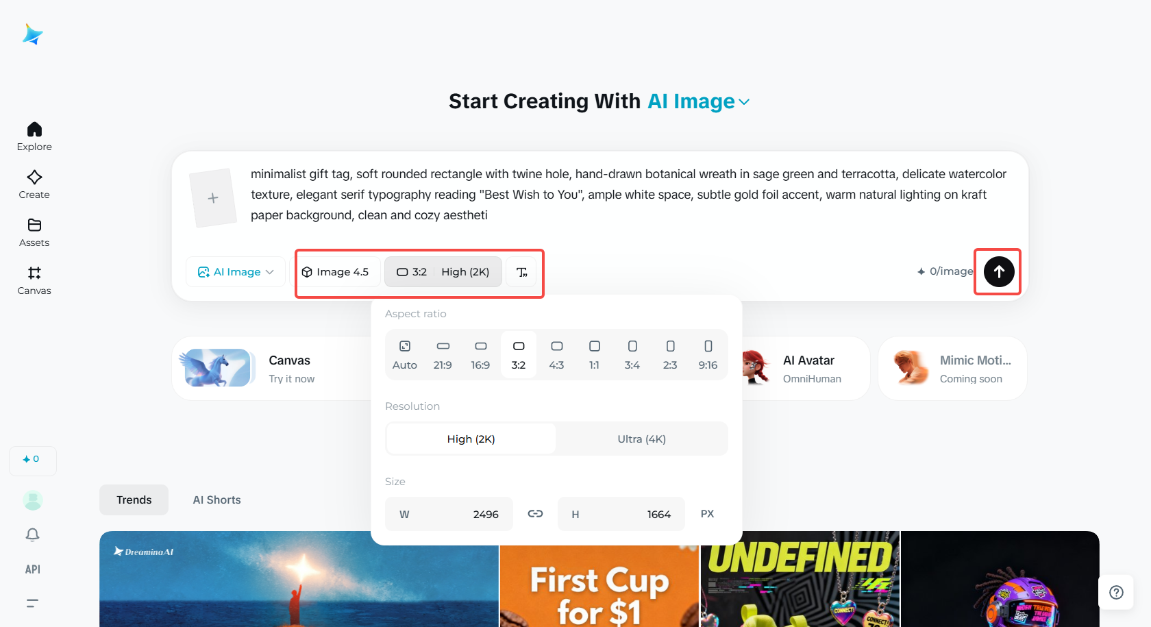 Alegeți un model AI pentru generarea etichetelor cadou.