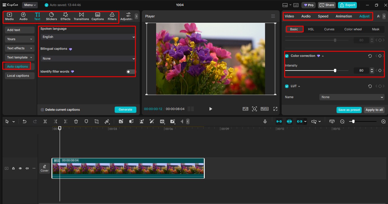 Edit your video from the CapCut desktop video editor