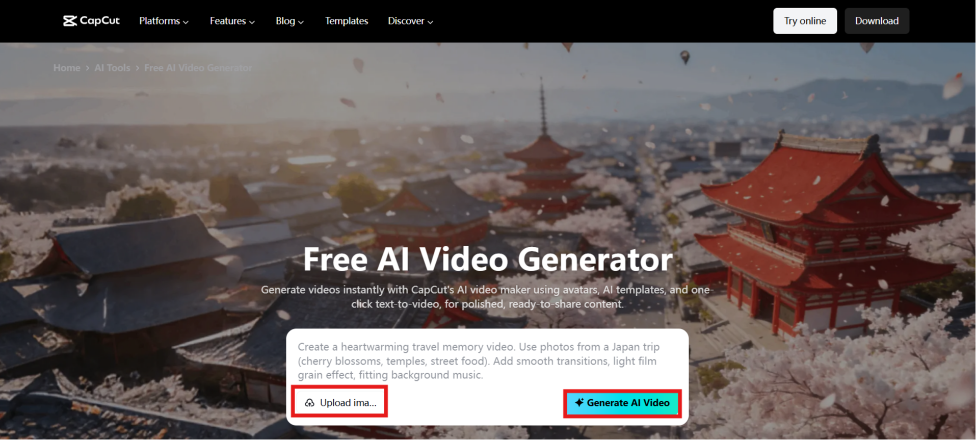Use AI video generator
