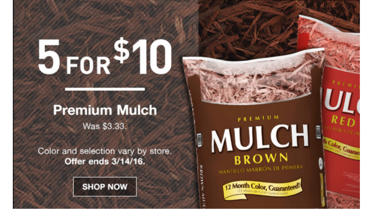 Beispiel eines Verkaufsposters – Mulch