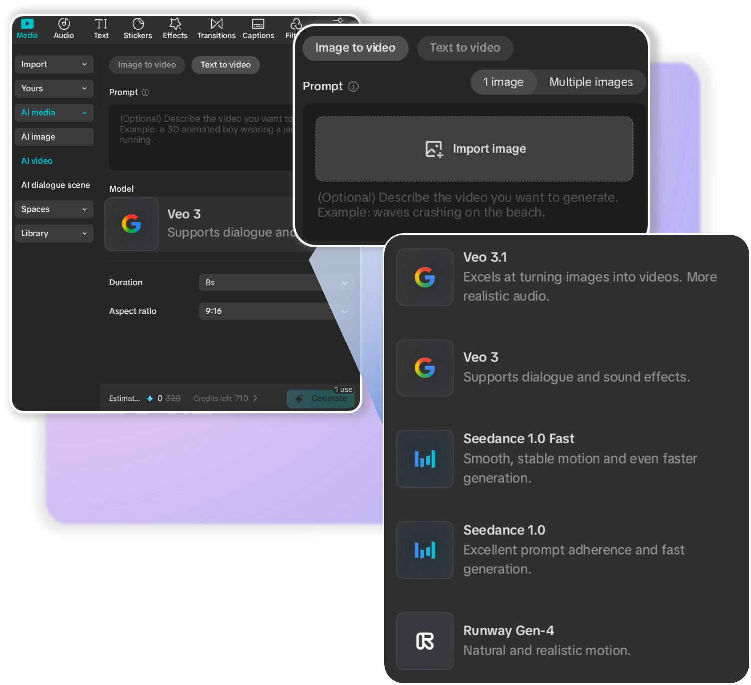 Produzieren Sie hochwertige KI-Videos auf dem Desktop