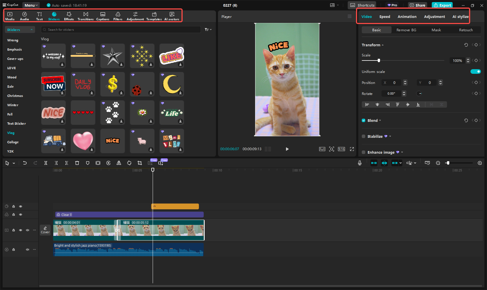 Editando o vídeo do TikTok no CapCut