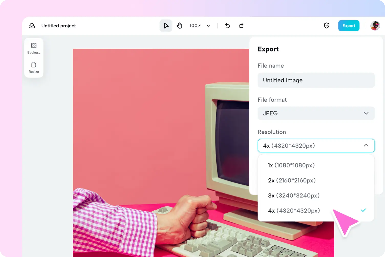Escolhendo a Resolução