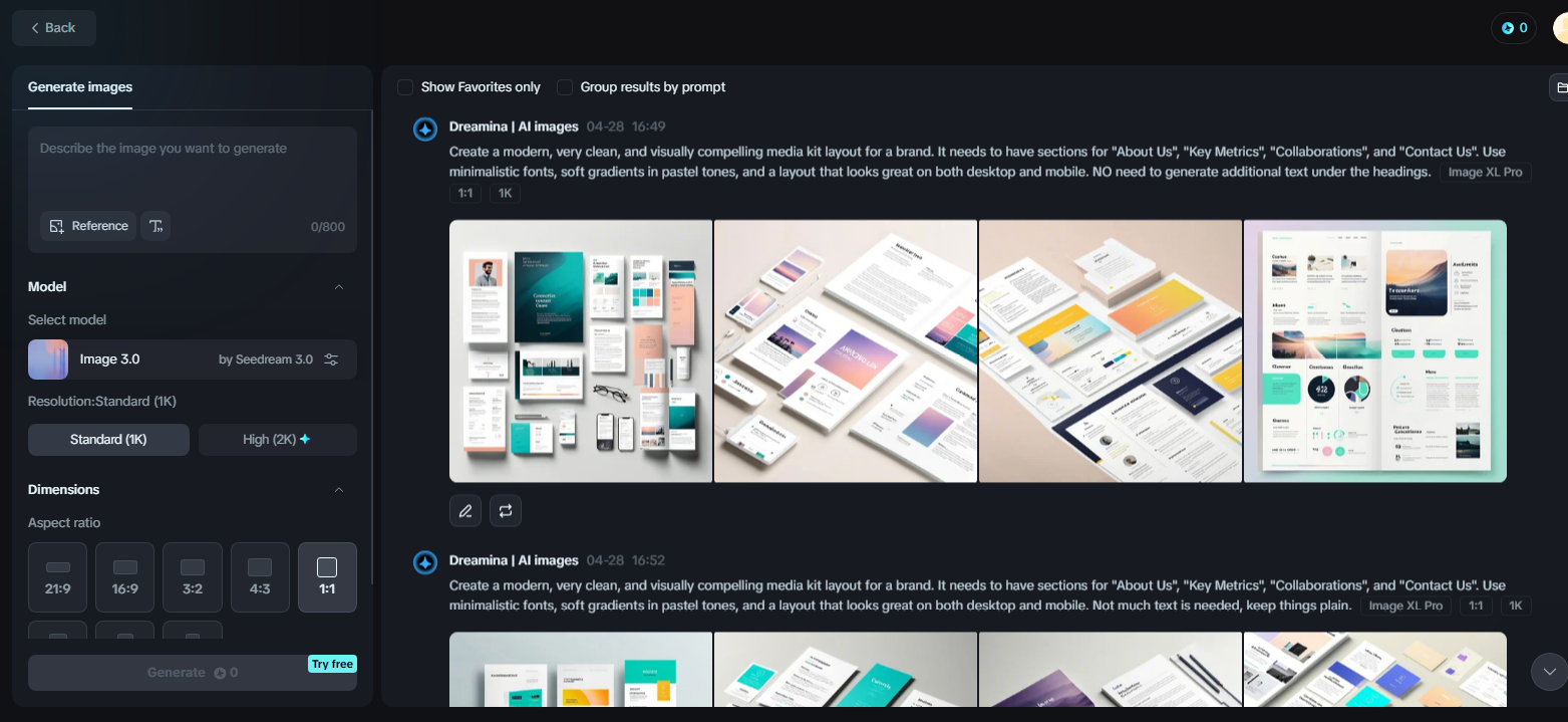 Dreamina, der Hersteller von Online-Medienkits