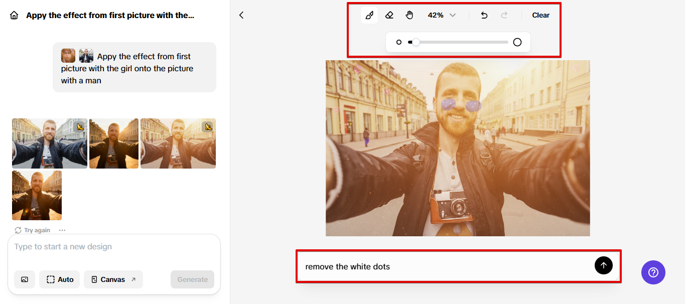 Prompt-based editing in Pippit