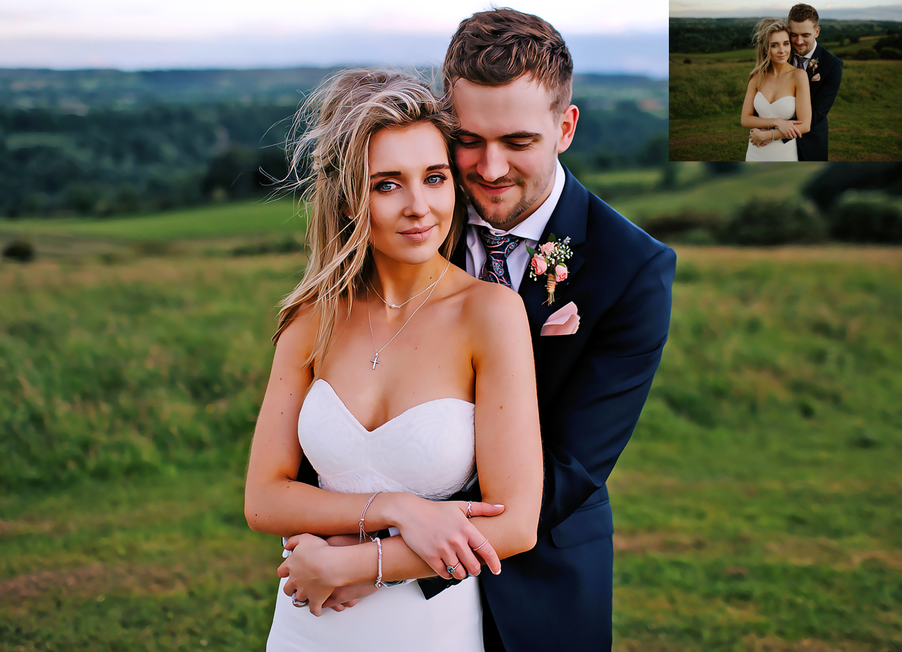 Soft romantic wedding photo