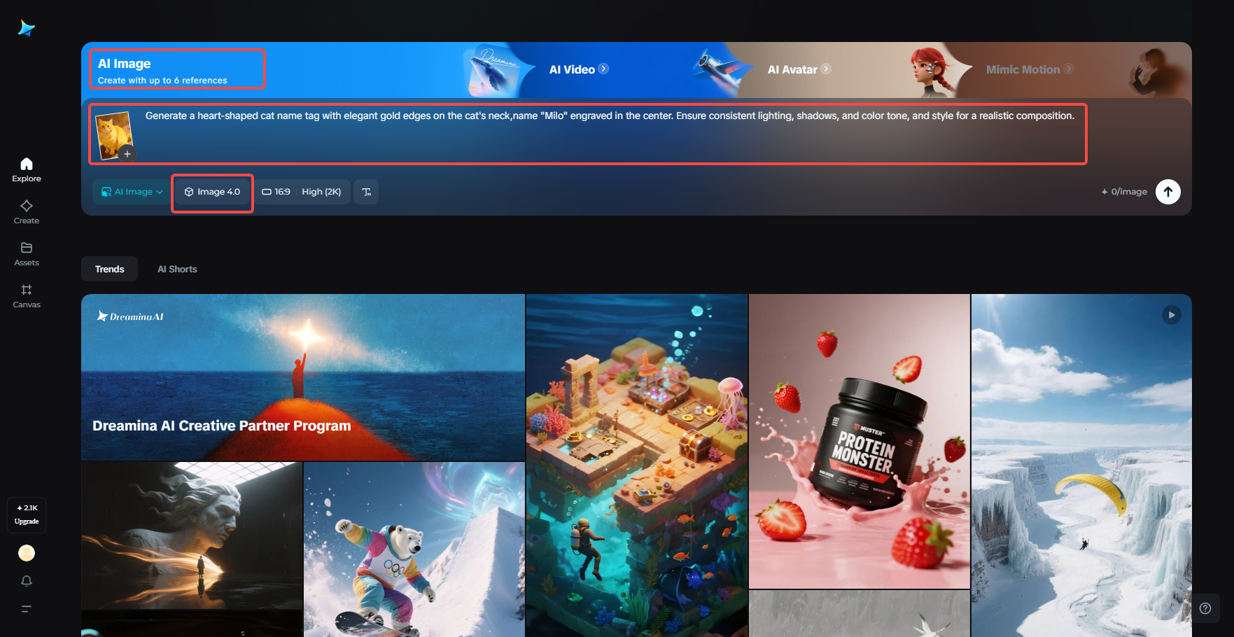 Upload your image and write a prompt