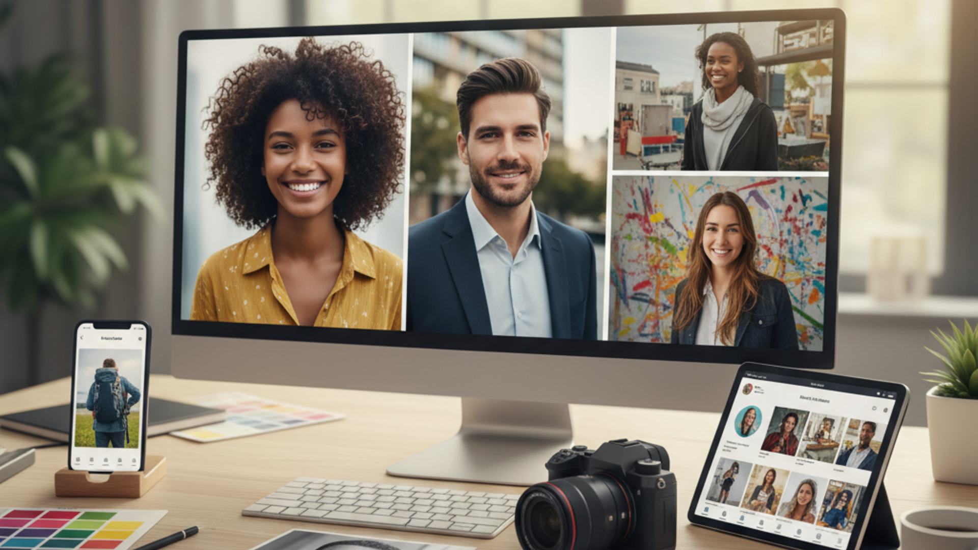 Use of background changing tools in potraits