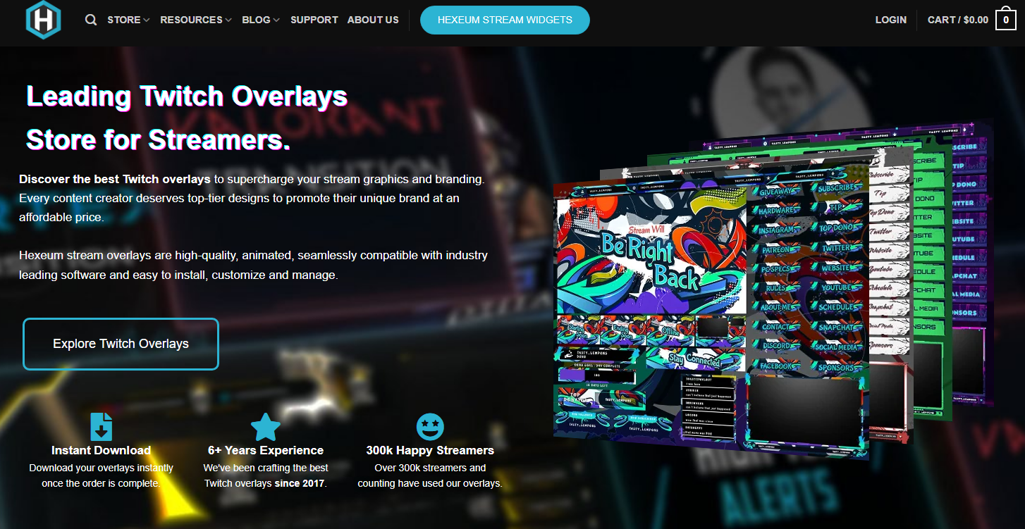 Hexeum free Twitch overlays download