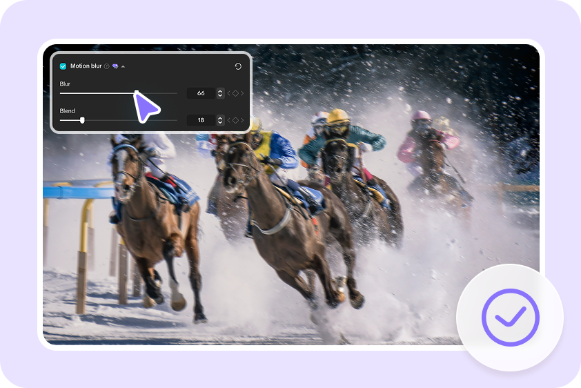 One-click motion blur effect in CapCut 