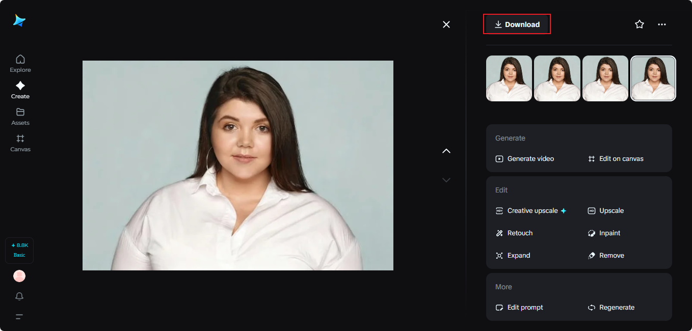 Download your transformed image