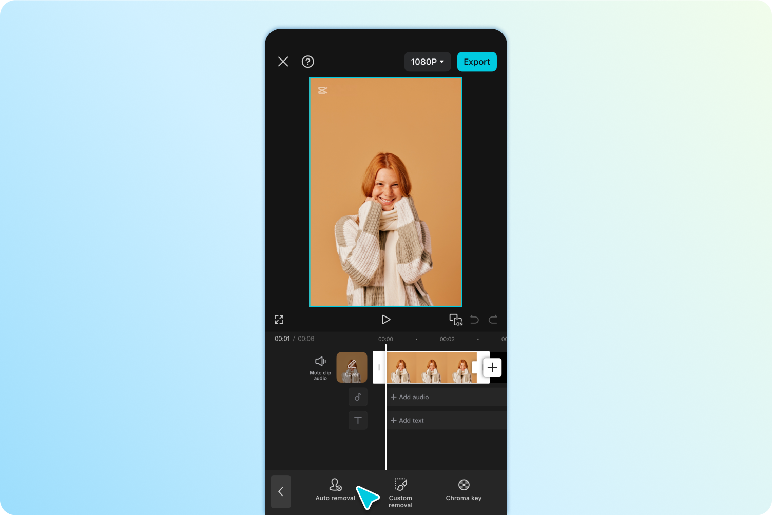 Upload photo and auto-remove background