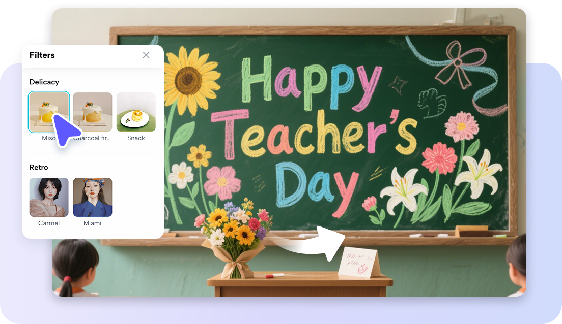 Advanced editing for personalized Teacher's Day drawings