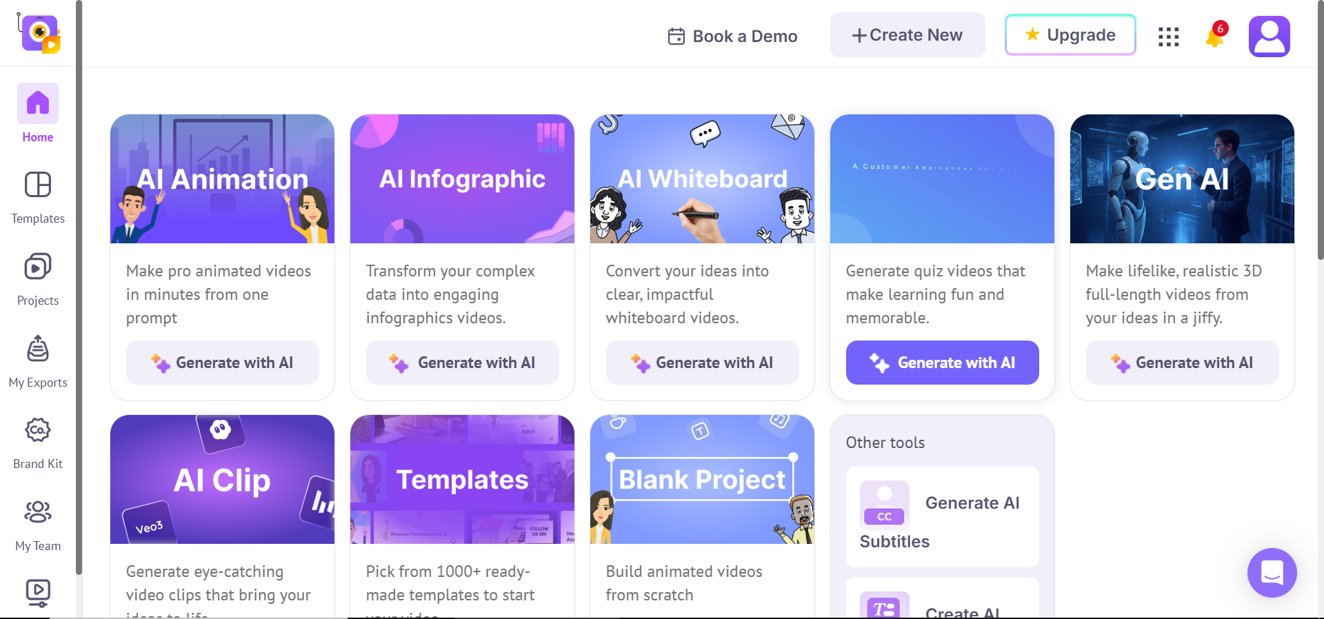 Animaker homepage