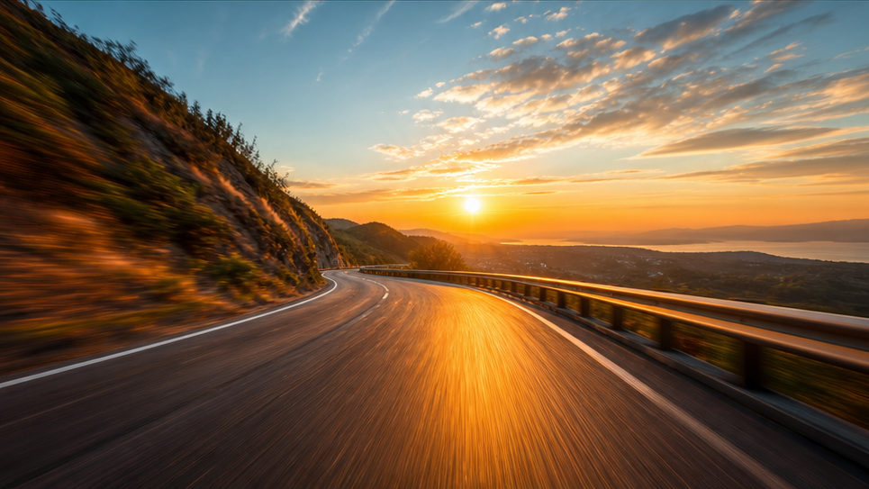 Speed Up Videos Sunrise road acceleration