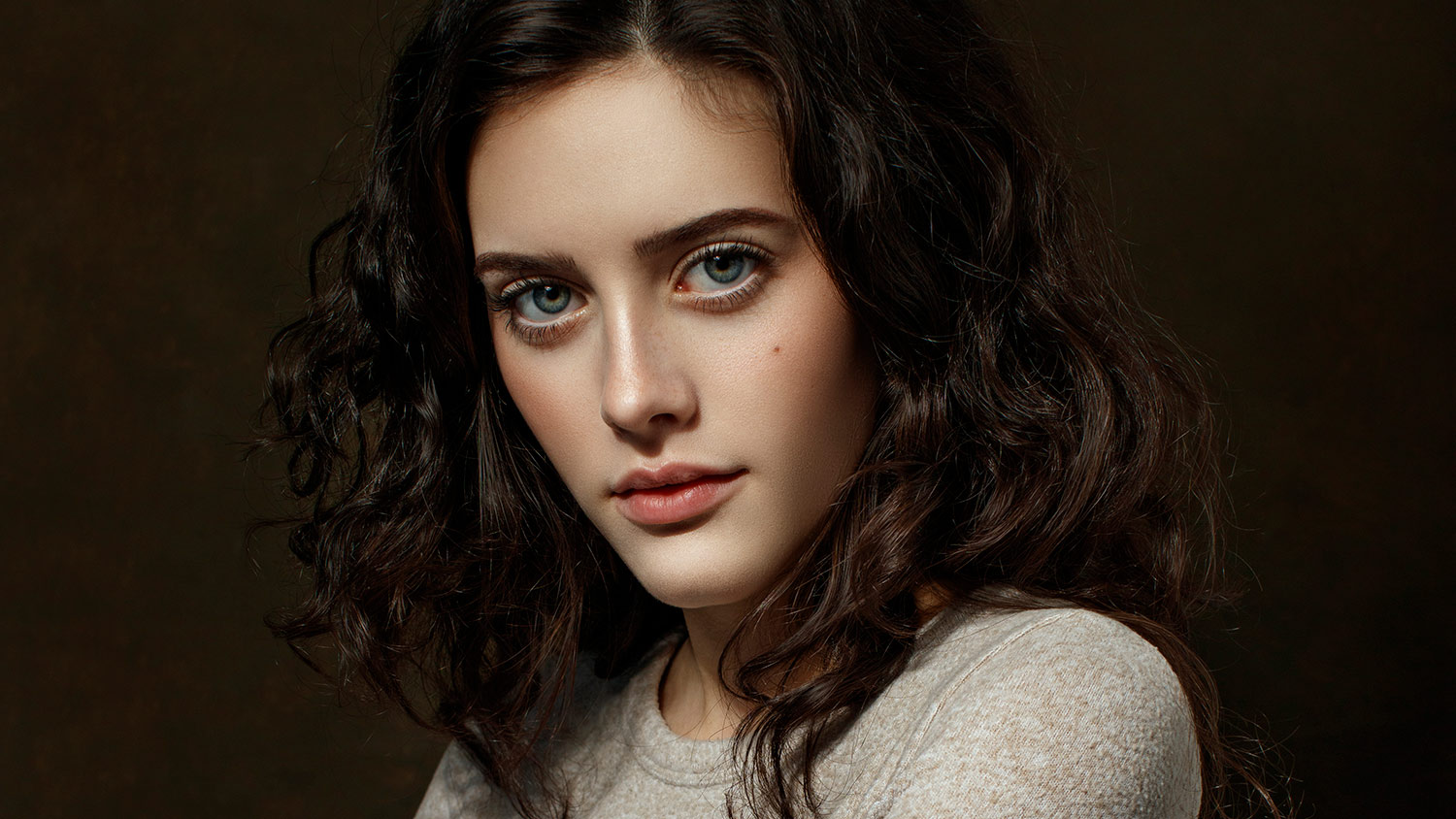 Portrait with soft butterfly lighting highlighting cheekbones