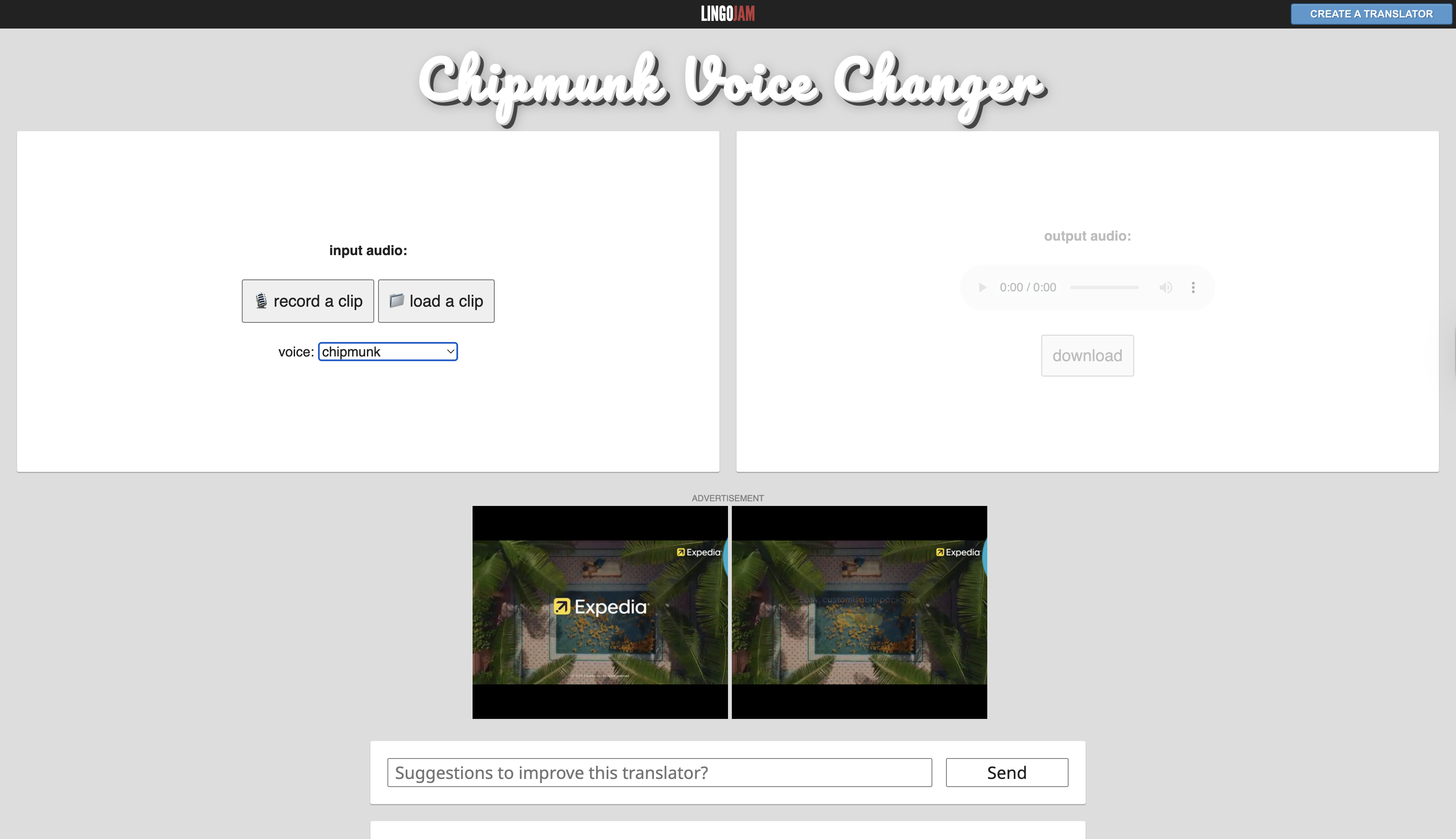 LingoJam interface