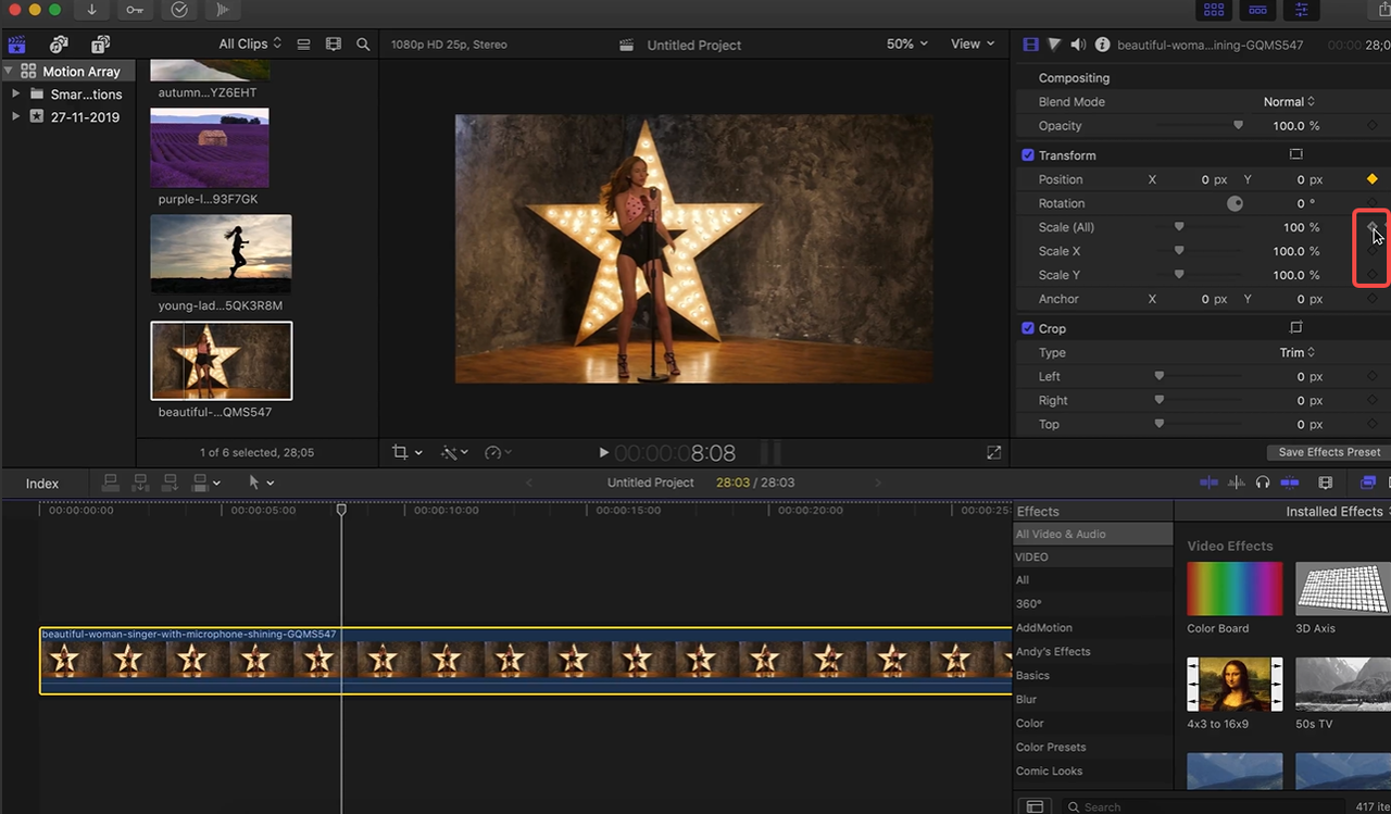 Add keyframes