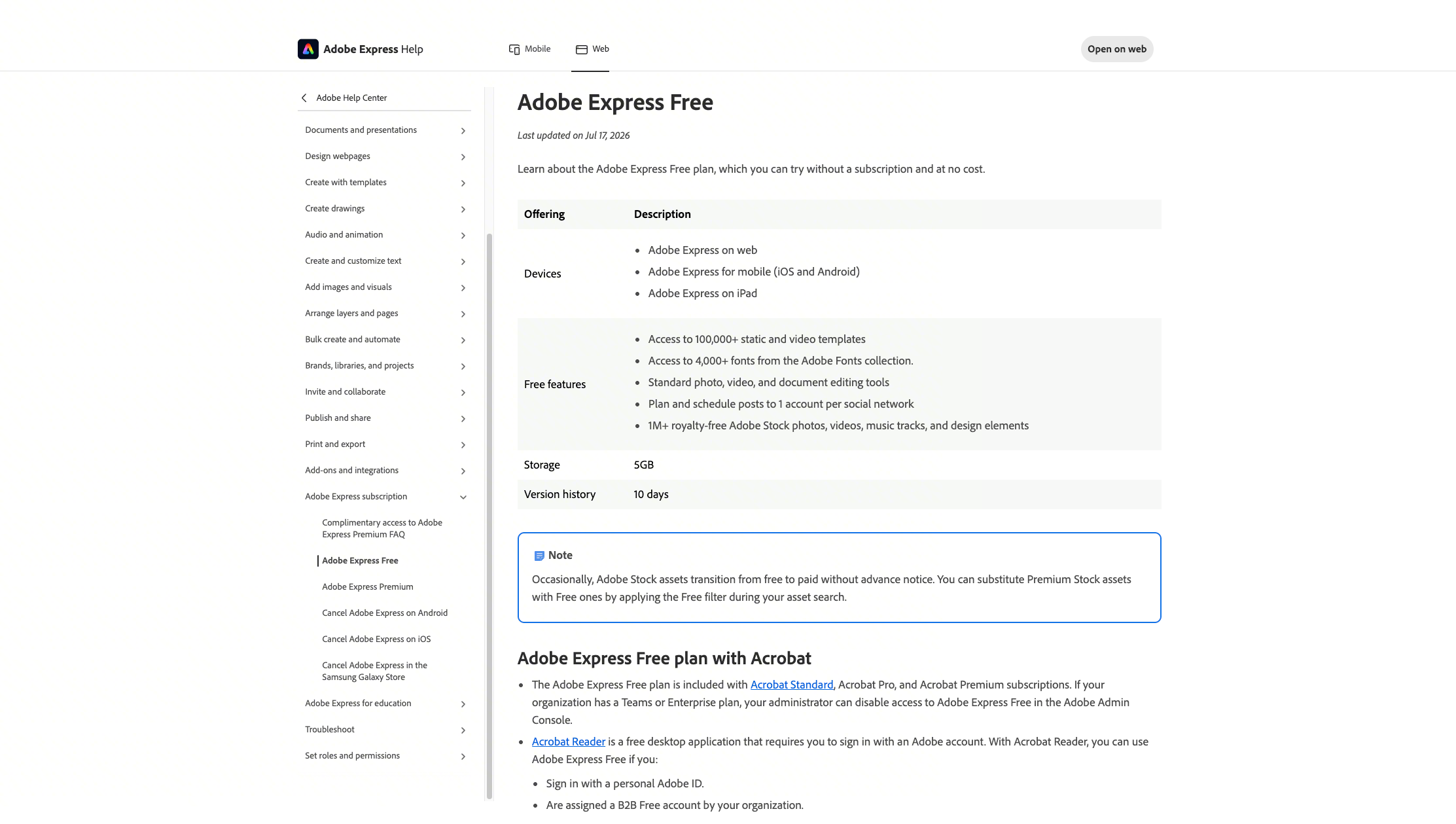 3. Adobe Express: ดีที่สุดสำหรับการแก้ไขแบรนด์ที่รวดเร็วและสื่อฟรี