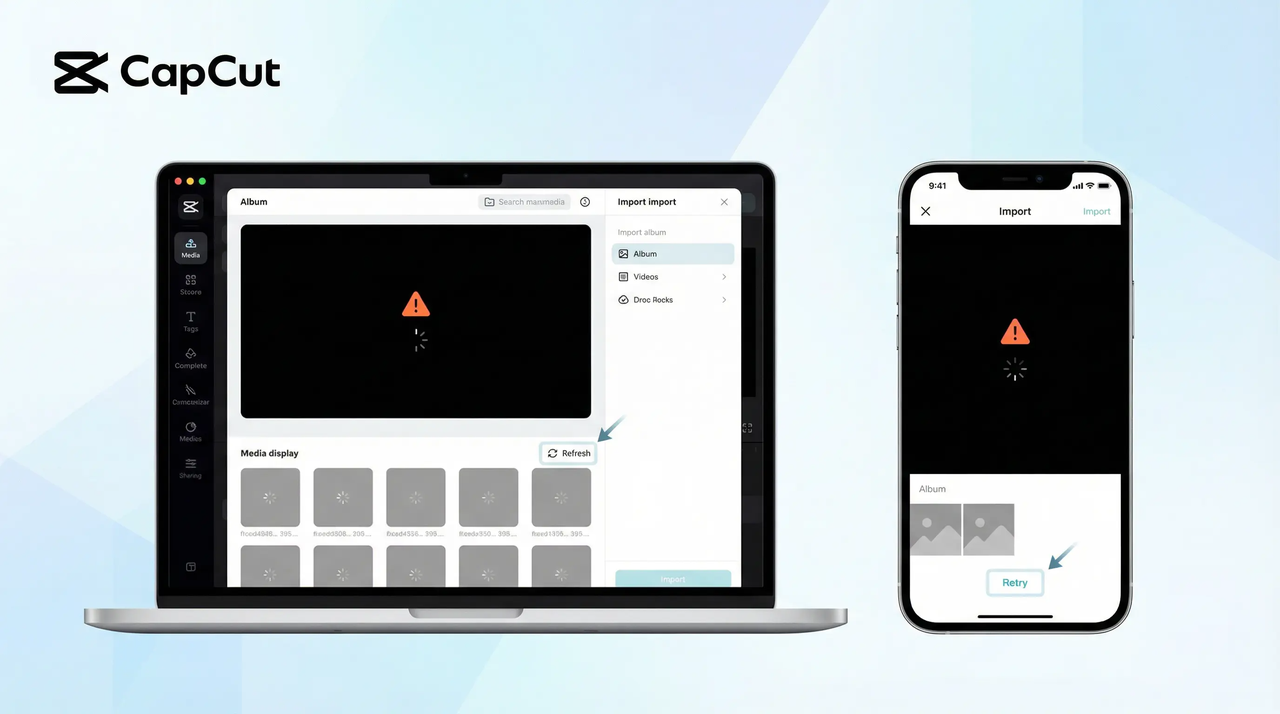 importera problem på CapCut