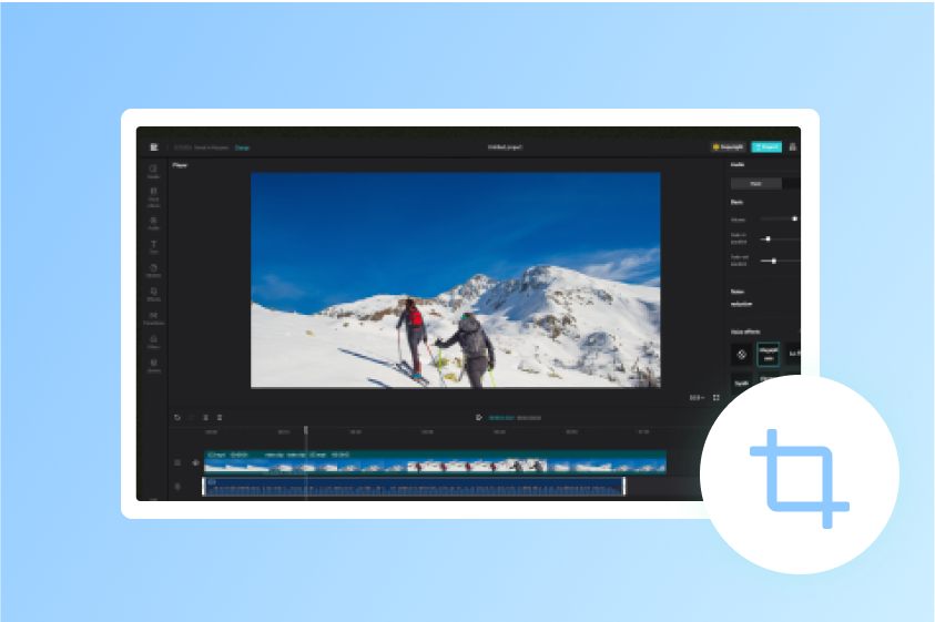 Opções de personalização para criar vídeo
