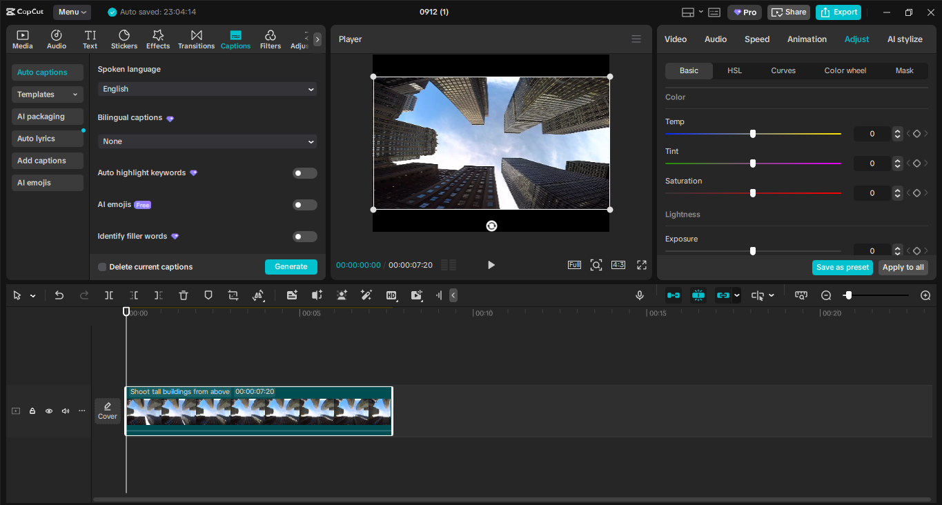 Schnittstelle des CapCut Desktop-Video-Editors - das beste Werkzeug zum mühelosen Bearbeiten von Videos auf Low-Spec-PCs