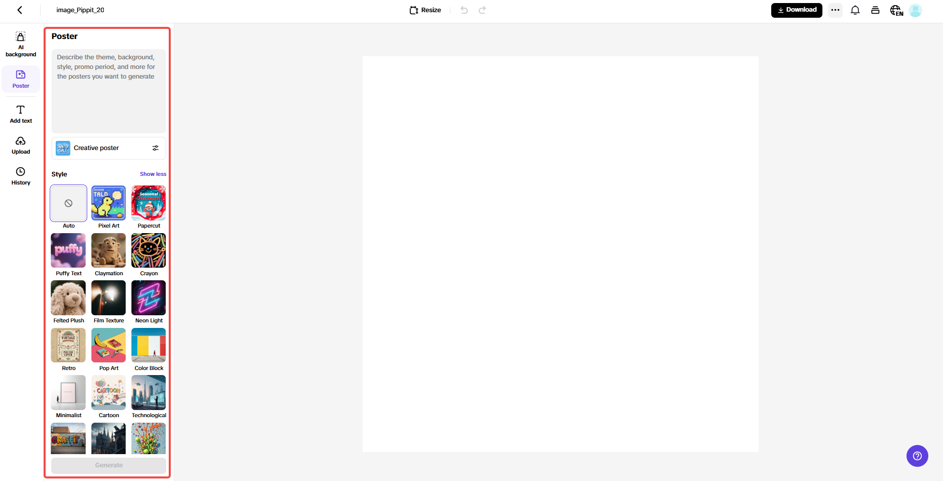 AI-powered product image creation