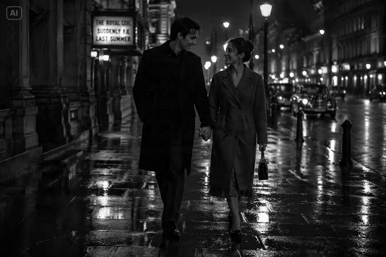 black and white couple photo Prompt