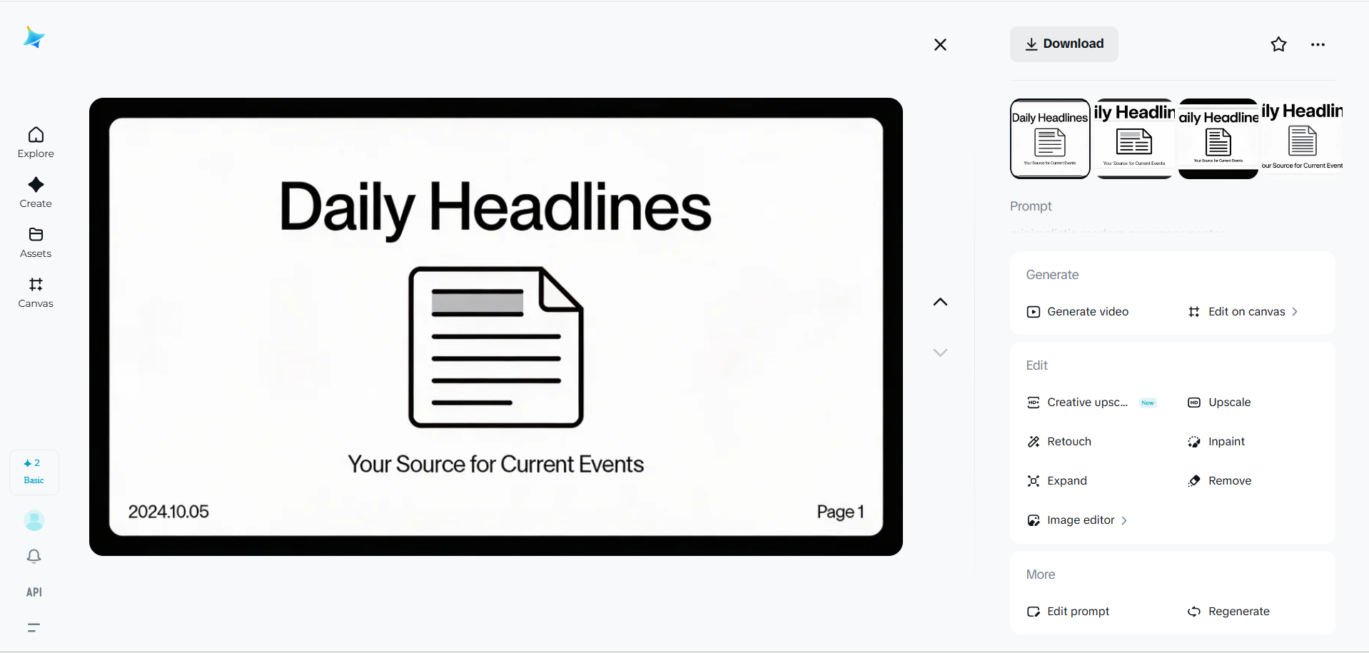 Minimalist news poster design with clean fonts