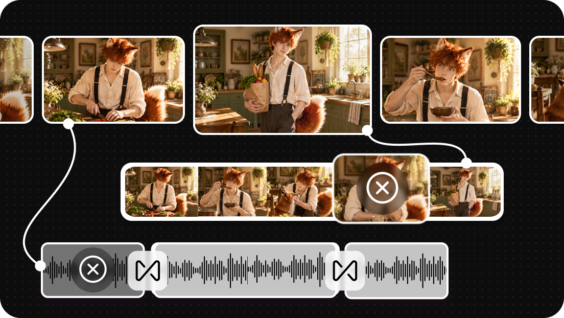 Modifiez plusieurs vidéos de manière flexible sur la chronologie