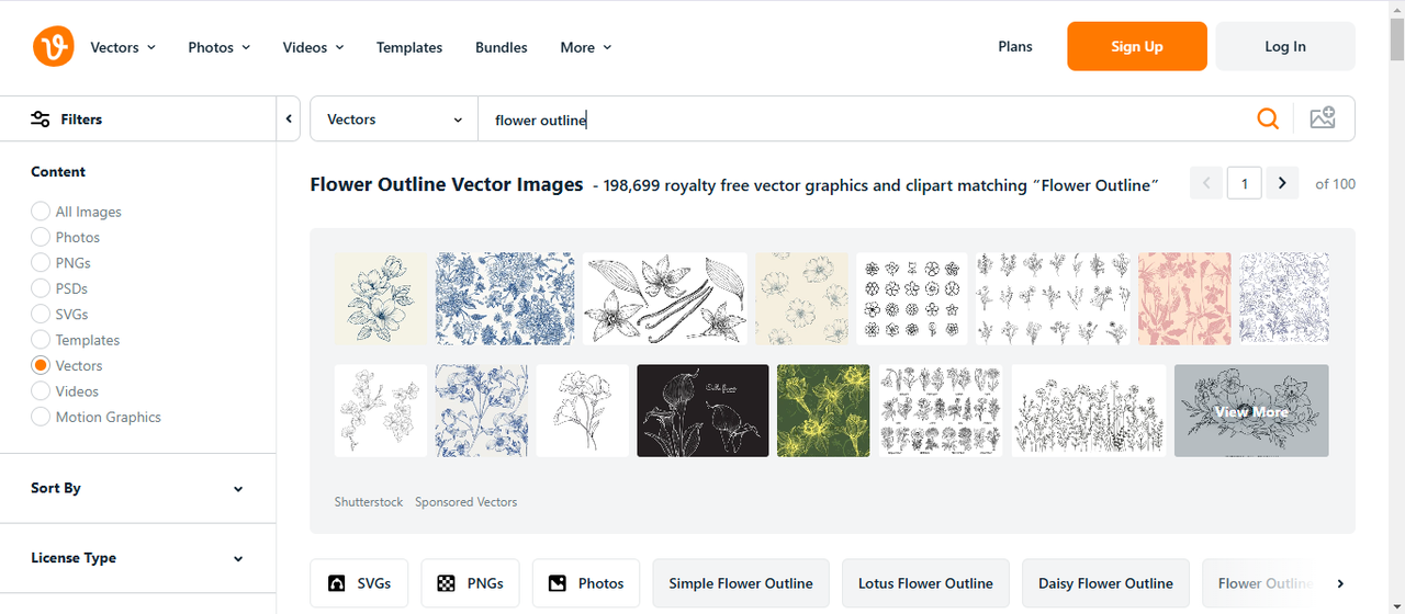 Create flower outline design at Vecteezy