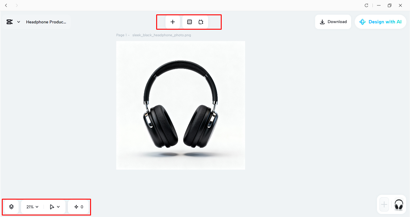 Customize the product photo in CapCut AI Design Agent