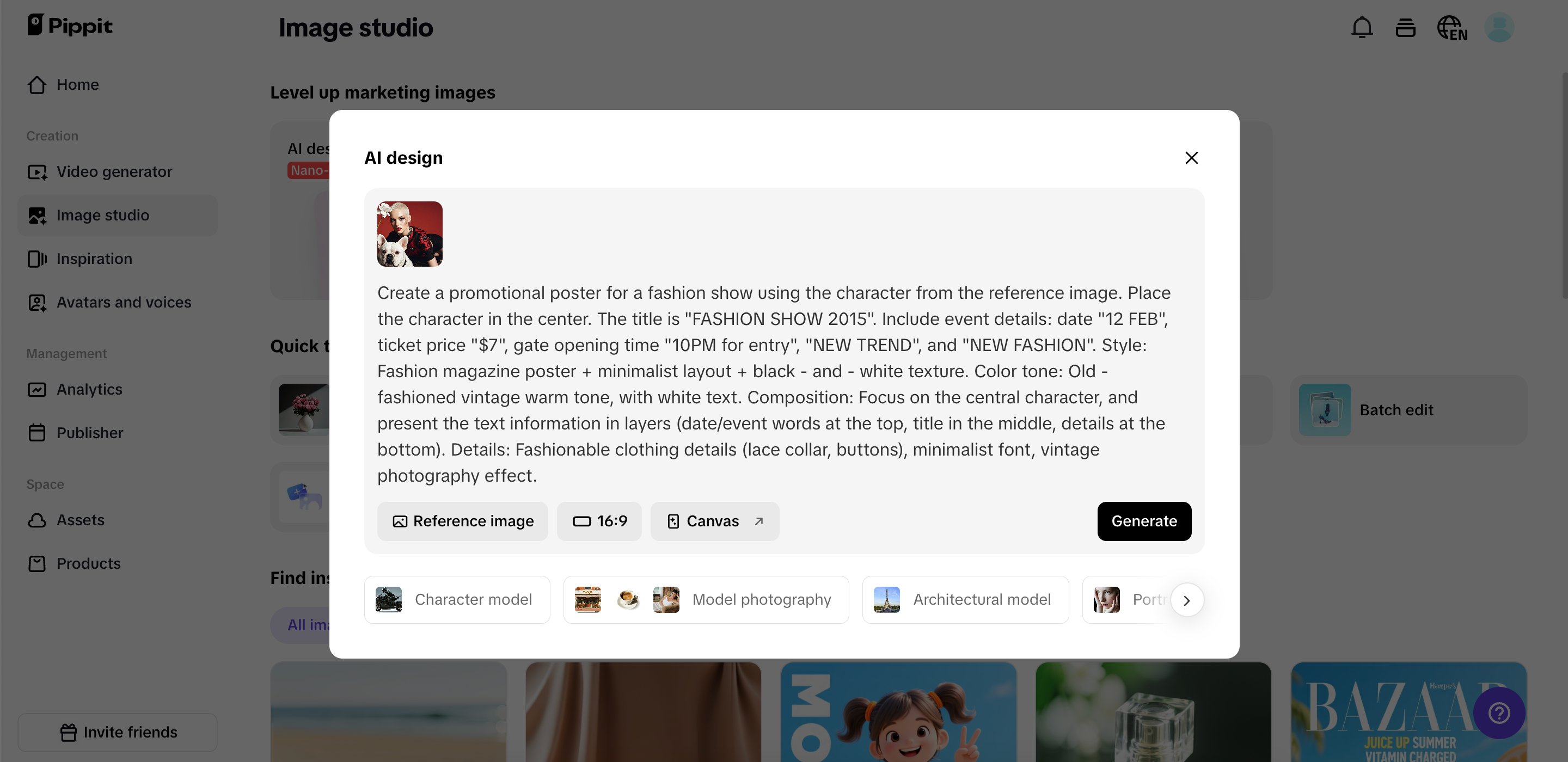 Add prompts and generate