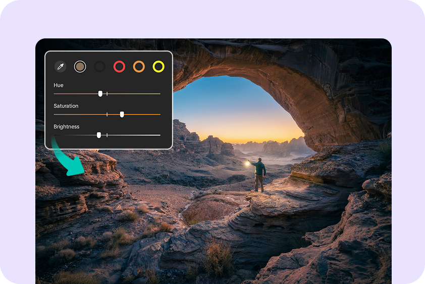 Cinematic color grading using HSL tools in CapCut