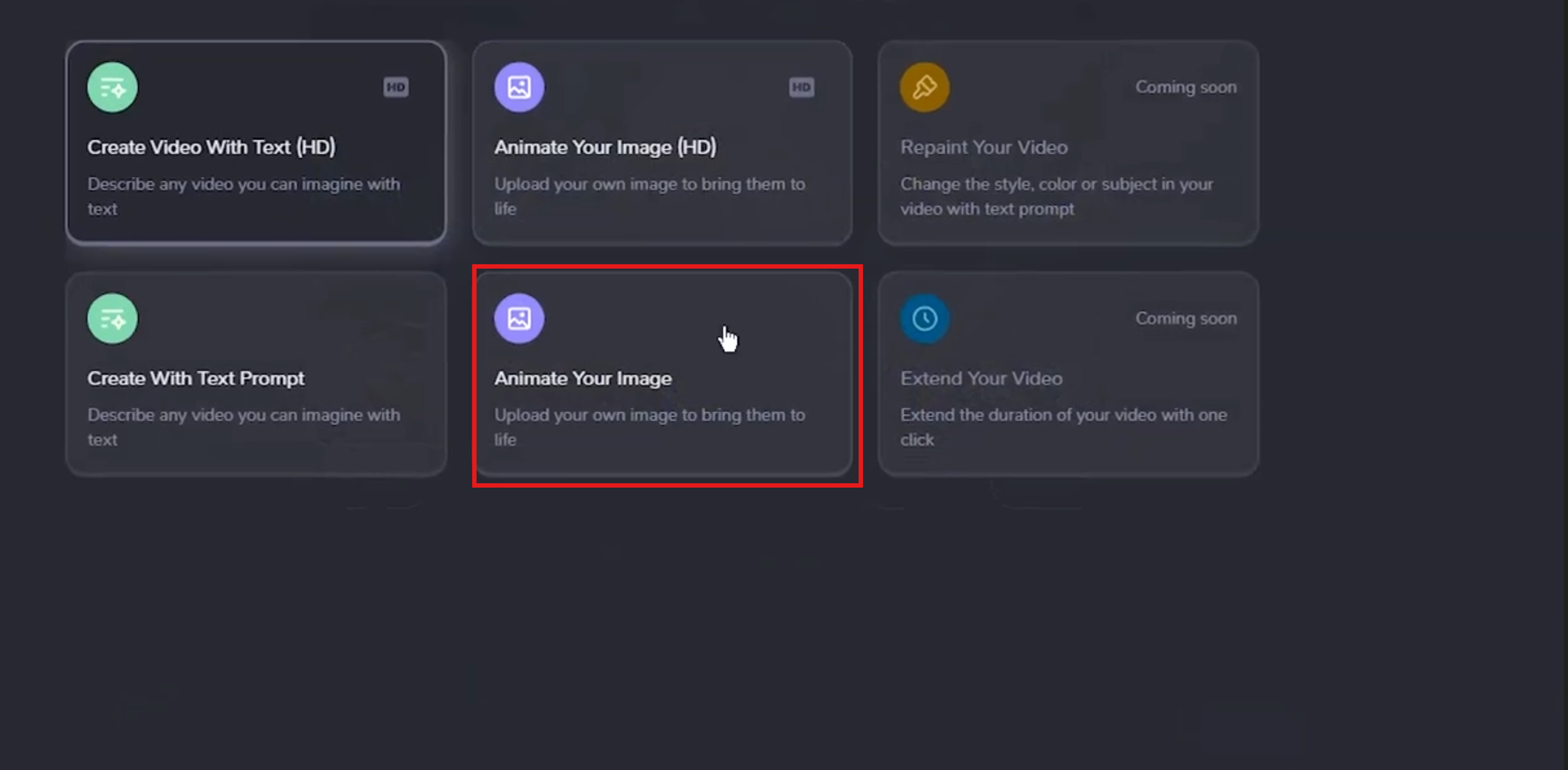 AI Haiper görüntüden videoya