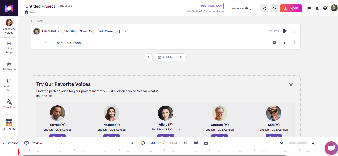 Murf AI - the best child voice changer