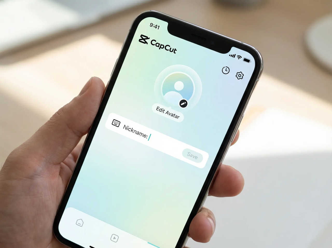 change avatar and nickname in CapCut APP